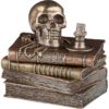 Wizard's Study Trinket Box With Skull And Candle