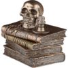 Wizard's Study Trinket Box With Skull And Candle