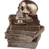 Wizard's Study Trinket Box With Skull And Candle