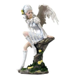 White Gothic Angel Statue