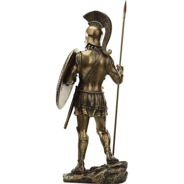 Spartan Warrior With Spear And Hoplite Shield Statue