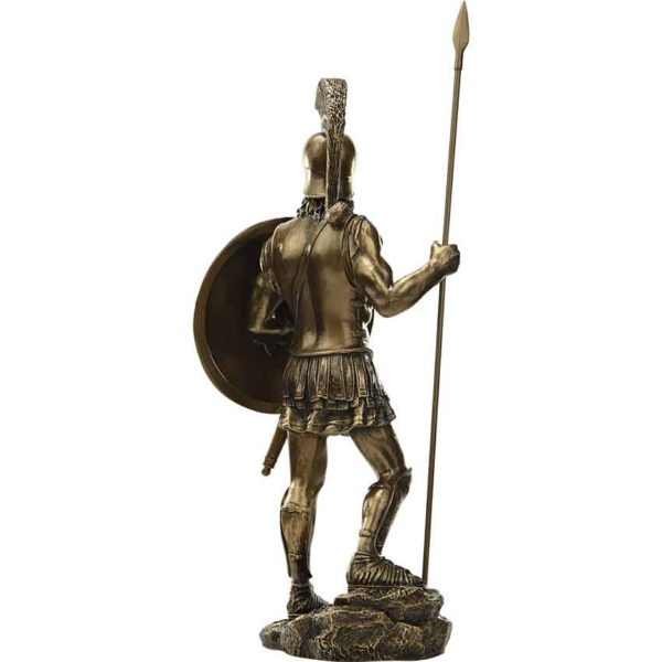 Spartan Warrior With Spear And Hoplite Shield Statue