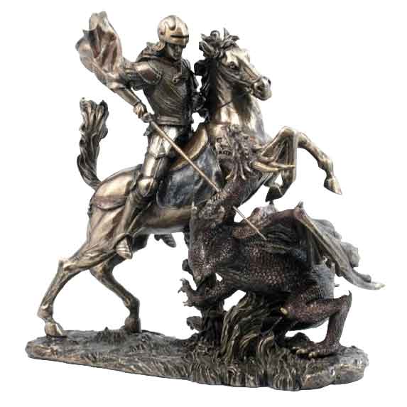 St. George Slaying A Dragon Statue