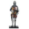 Armored Knight With Chainmail Coif Helmet And Sword Statue