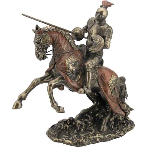 Knight on Horseback Statues - Dark Knight Armoury