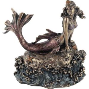 Mermaid on Rock Trinket Box