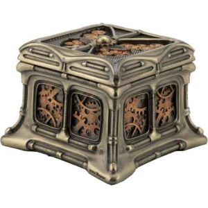 Bronze and Copper Steampunk Butterfly Trinket Box