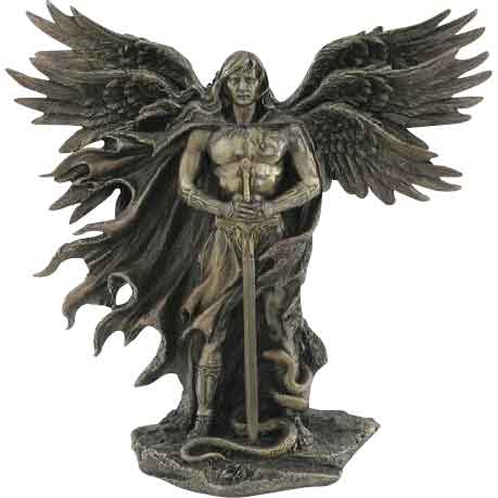 Bronzed Seraph with Sword Statue