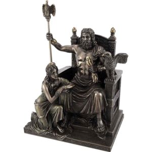 Bronzed Hera and Zeus Statue