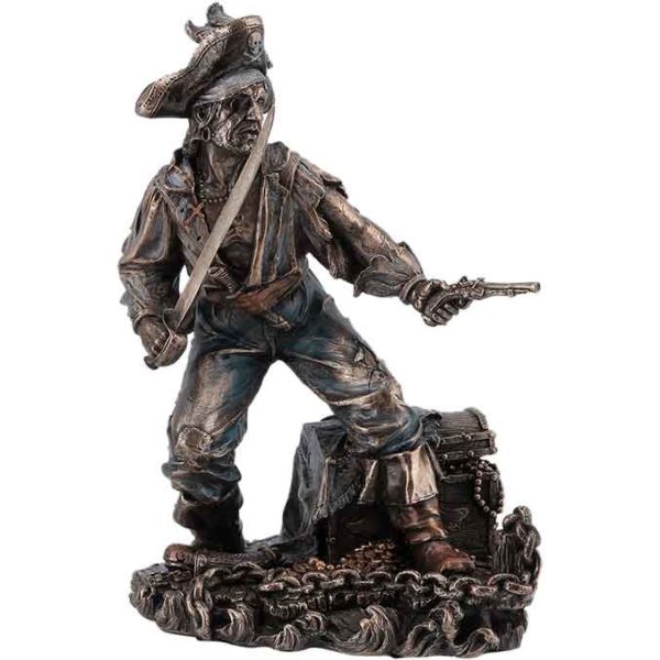 Bronze Pirate on Guard Statue