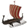 Red and White Viking Longship Replica