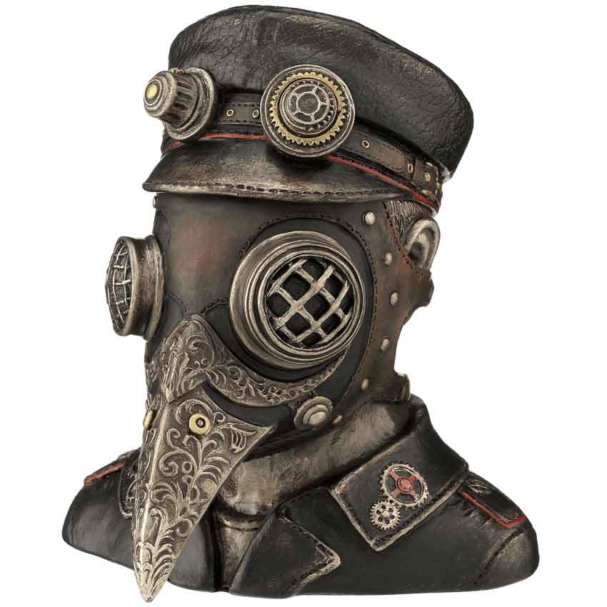 Plague Doctor Mask in Red Leather steampunk mask Steampunk inspired plague doctor costume