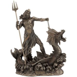 Poseidon with Trident and Sea Serpent