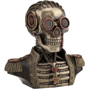 Steampunk Skeleton in Uniform Trinket Box