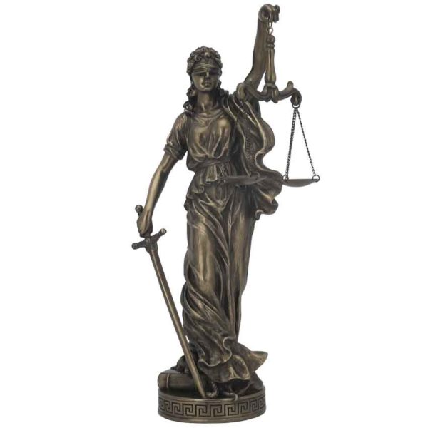 La Justicia with Scales Statue