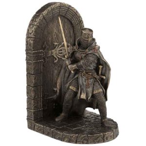 Great Helm Crusader Guarding Door Bookend