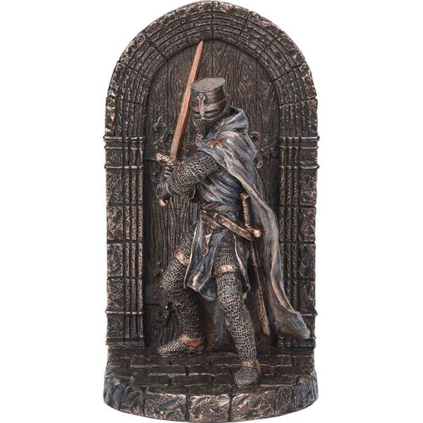 Great Helm Crusader Guarding Door Bookend