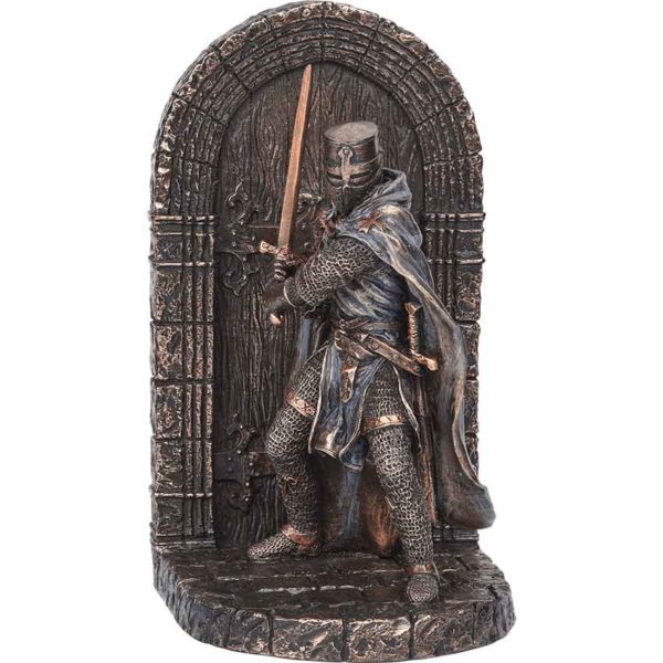 Great Helm Crusader Guarding Door Bookend