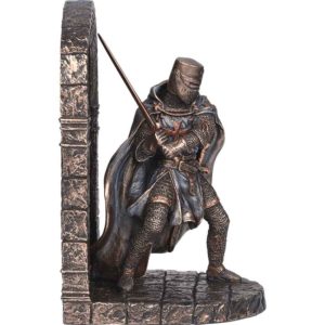 Great Helm Crusader Guarding Door Bookend