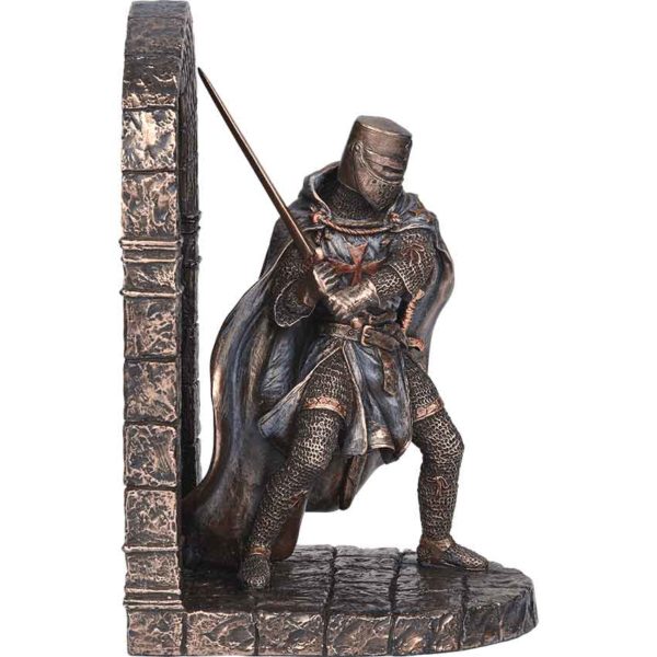 Great Helm Crusader Guarding Door Bookend