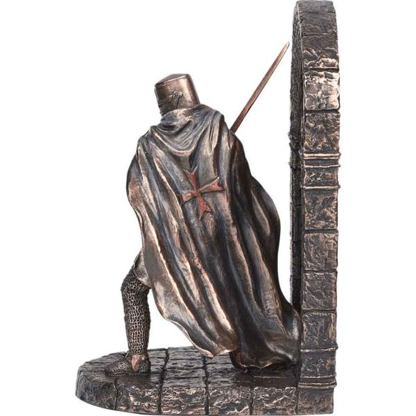 Great Helm Crusader Guarding Door Bookend