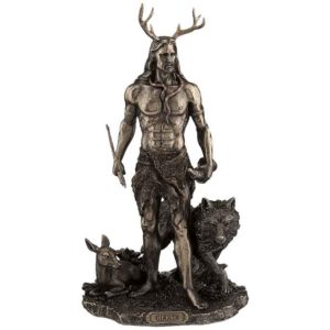 Herne the Hunter with Deer and Wolf