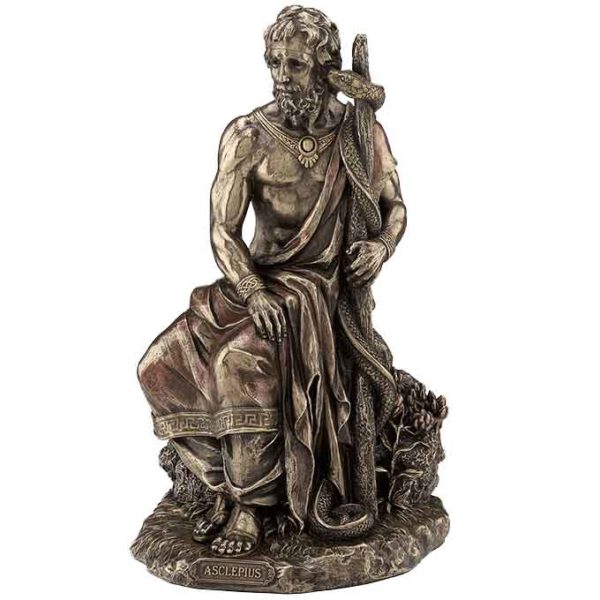 Greek God of Medicine Asclepius Statue