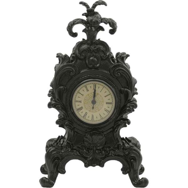 Black Baroque Mantel Clock