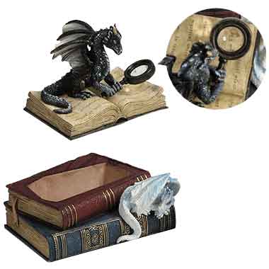Miniature Scholars Dragon Book Trinket Box