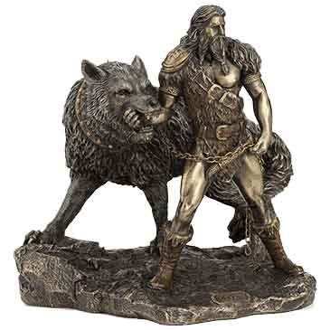Tyr And The Binding Of Fenrir Myth & Legend Sculpture 