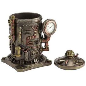 Steampunk Clock Container Trinket Box
