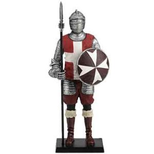 Maltese Knight Statue with Pike and Shield