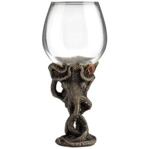 Steampunk Octopus Wine Glass