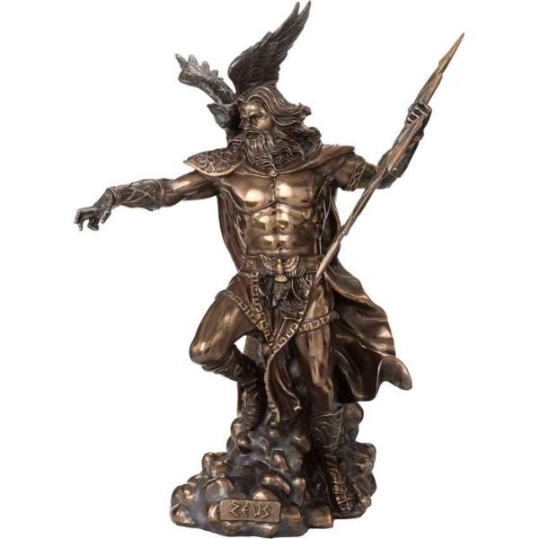 Bronze Zeus with Thunderbolt Statue