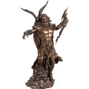 Bronze Zeus with Thunderbolt Statue