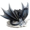 Dark Blue Frost Dragon Statue
