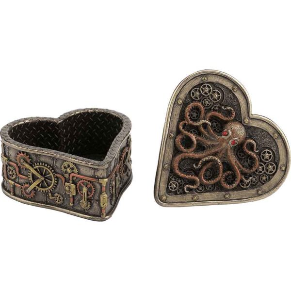 Steampunk Octopus Heart Trinket Box