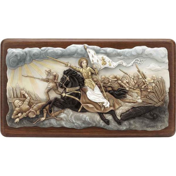 Joan of Arc Into Battle Wall Plaque