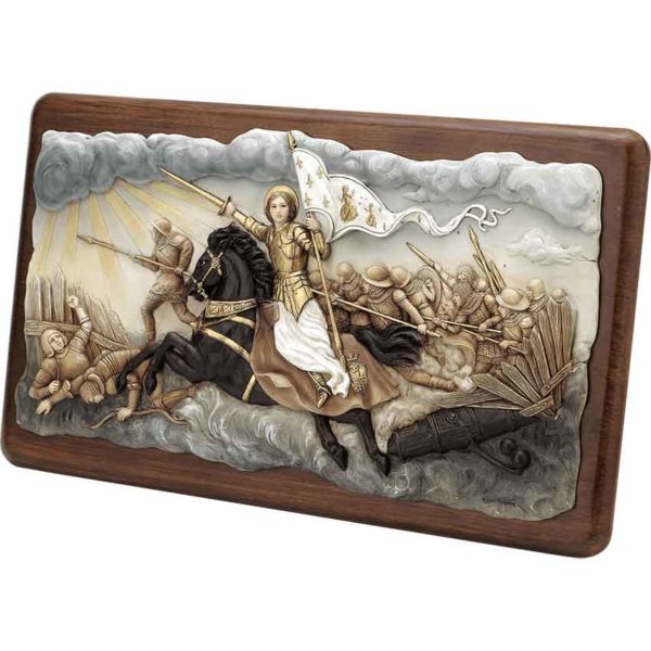 Joan of Arc Into Battle Wall Plaque