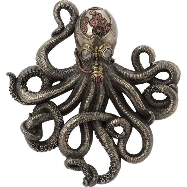 Steampunk Rebreather Octopus Wall Plaque