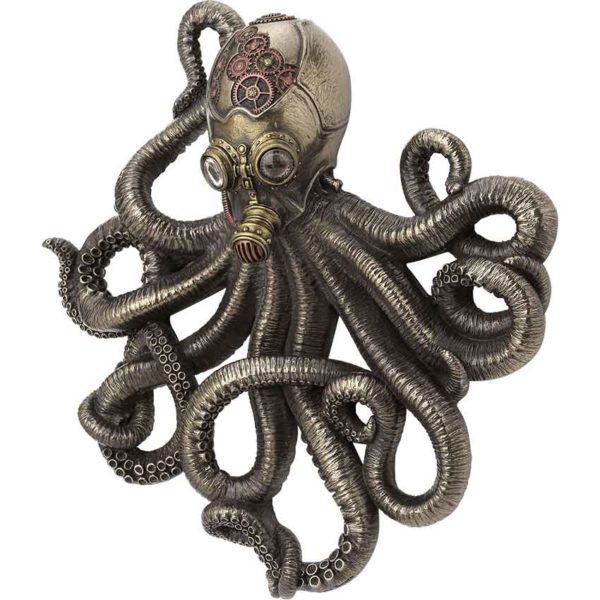 Steampunk Rebreather Octopus Wall Plaque