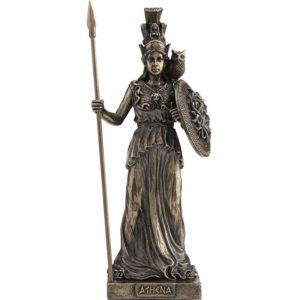 Athena with Gorgon Shield Statue