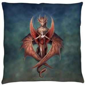 Large Anne Stokes Copperwing Pillow