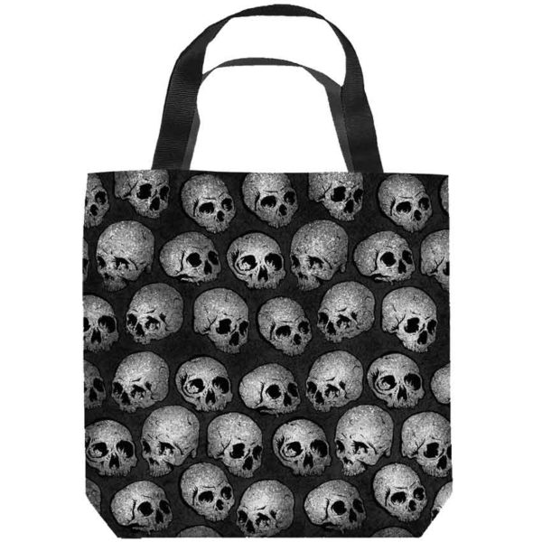 Gray Skull Tote Bag