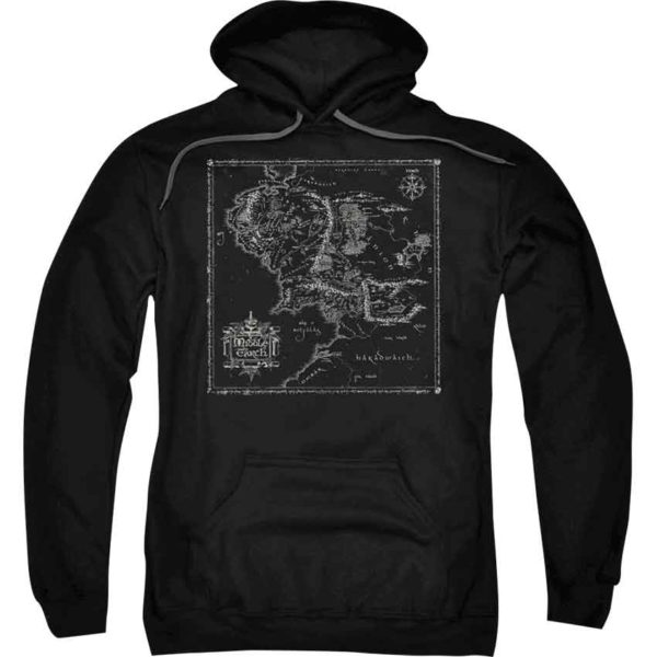 Map of Middle Earth Pull-Over Hoodie