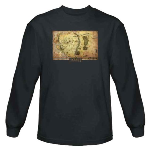 Middle Earth Map Long Sleeved T-Shirt