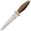 Wood Handle Boot Knife with Sheath - 6 Inch