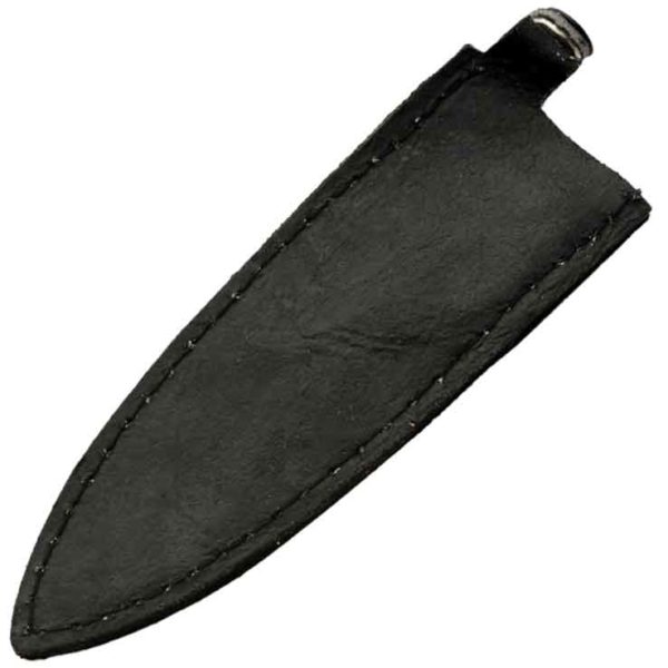 Wood Handle Boot Knife with Sheath - 7 Inch
