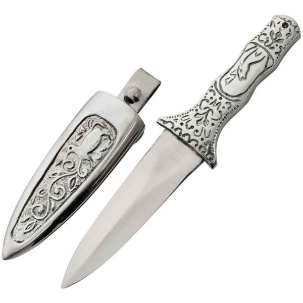 Silver Tapestry Boot Knife