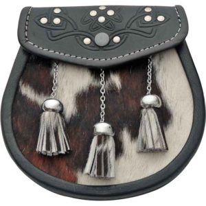 Triple Tassel Cowhide Sporran Pouch